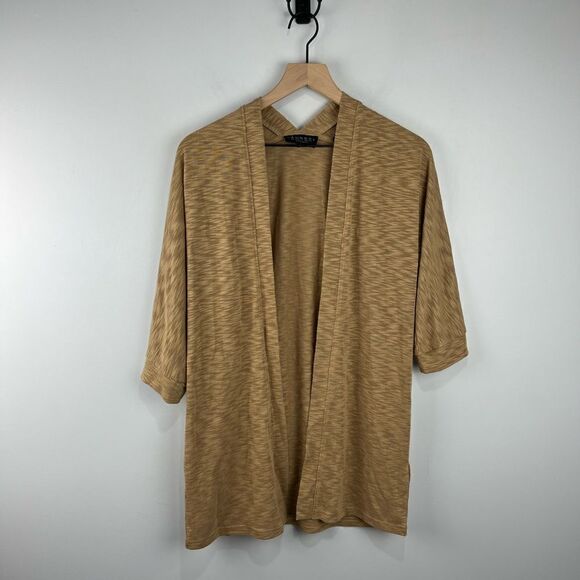 Laundry by Shelli Segal Los Angeles Tan Open Cardigan M - Picture 1 of 5
